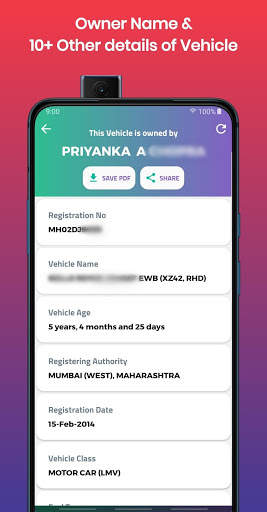 RTO Vehicle Information - Vahan Info Owner Details screenshot 2
