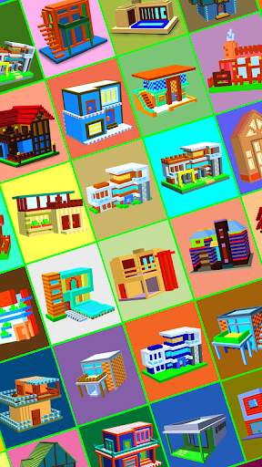 Modern Houses 3D Color by Number - Voxel Colouring screenshot 8