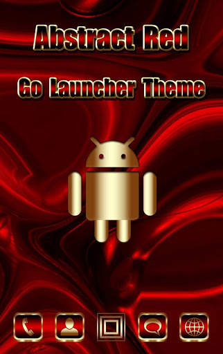 Abstract Red Go Launcher theme screenshot 1