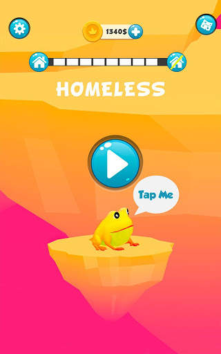 Tap the frog- Homeless Frog Games screenshot 1