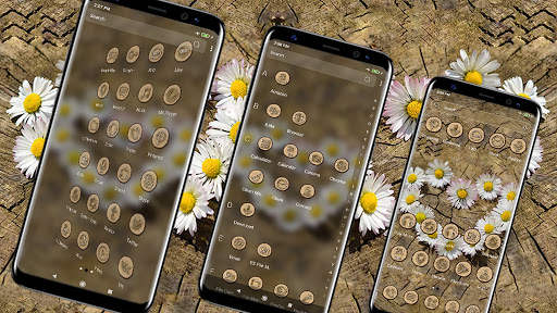 Flower Heart Wooden Launcher Theme screenshot 3