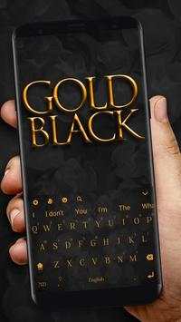 Gold Black keybiard Theme screenshot 1