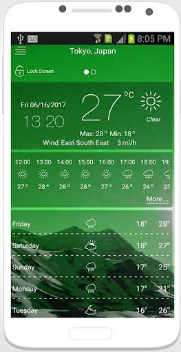 Weather Offline & Clock Widget 2018 screenshot 2