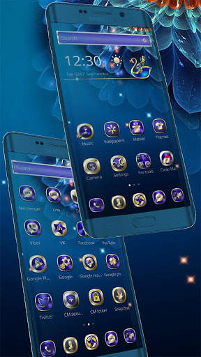 Blue Gold Luxury Theme screenshot 1