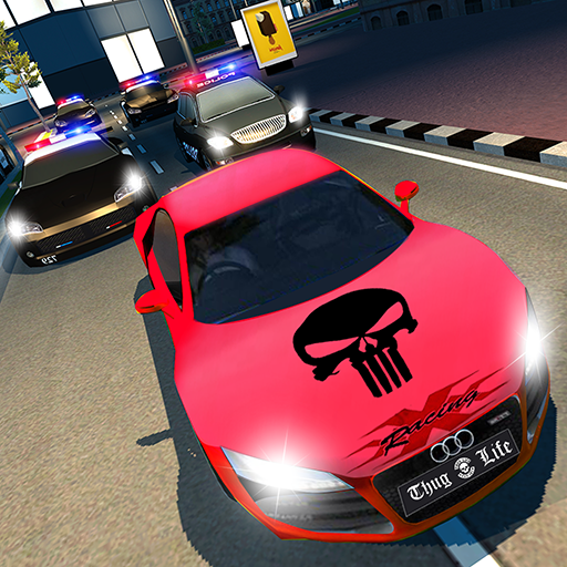 US Police Night Car Escape 3D icon