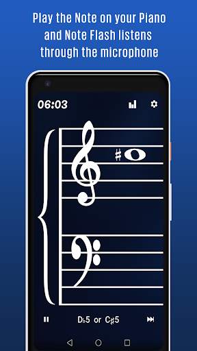 Note Flash -Learn Music Sight Read Piano Flashcard screenshot 1