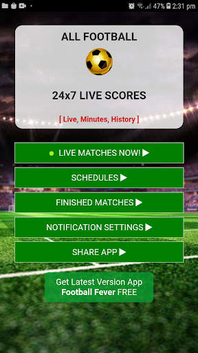Football Fever- All Football Live Scores screenshot 1