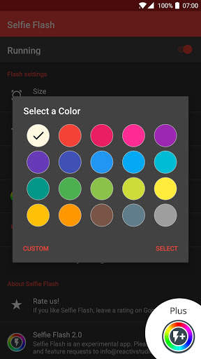 Selfie Flash - bright pictures in any camera app screenshot 3