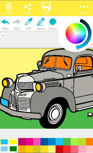 ColorFill - HotRod Cars Coloring Pages screenshot 3