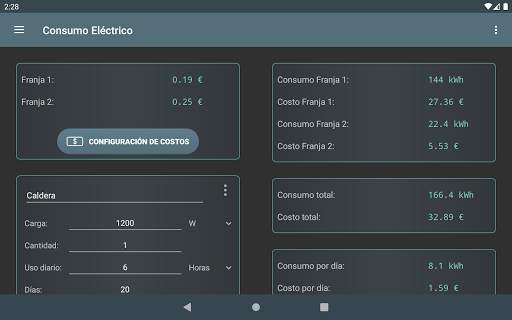 Consumo Eléctrico screenshot 5