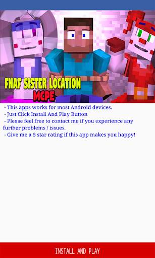 Map FNAF Sister Location for Minecraft PE screenshot 1