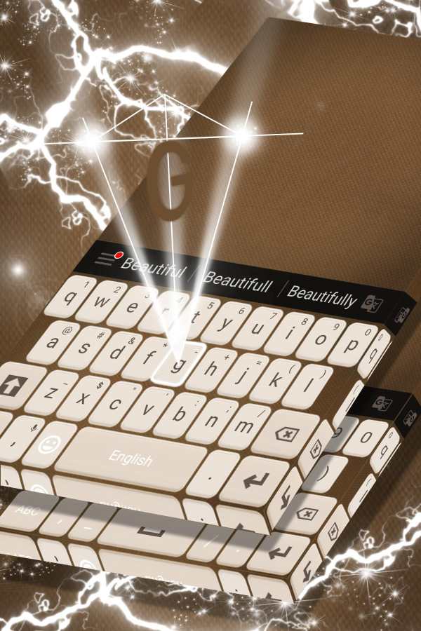 Dark Brown Keyboard Theme screenshot 4