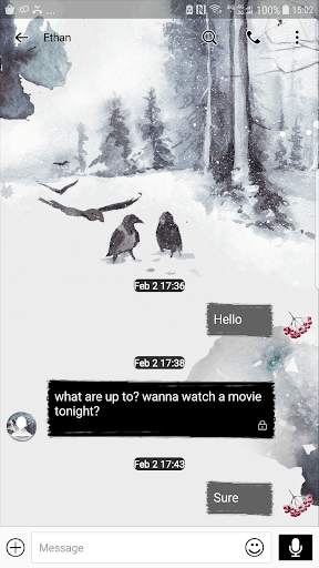 Ink winter Next SMS skin screenshot 4