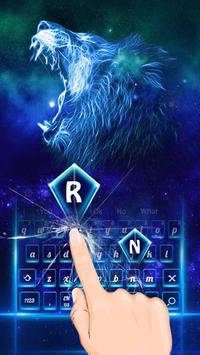 Neon lion keyboard theme screenshot 1