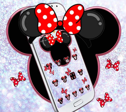 Minnie's bow shining desktop theme wallpaper screenshot 2