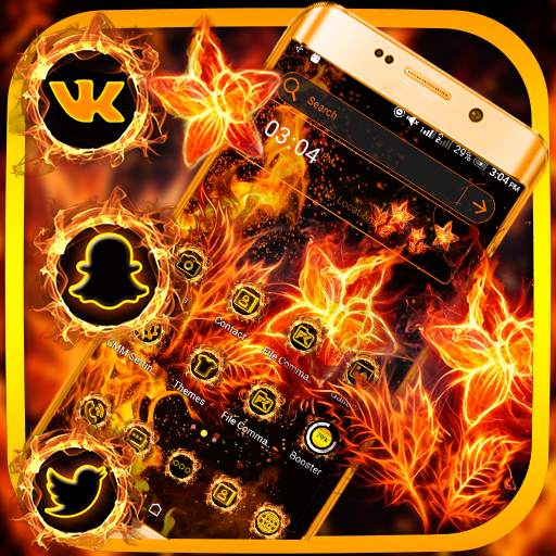 Fire Flower Launcher Theme 4.3