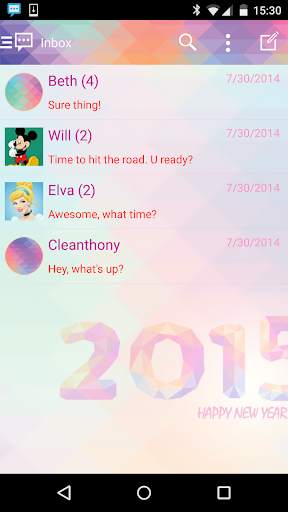 Handcent Skin (New year 2015) screenshot 1
