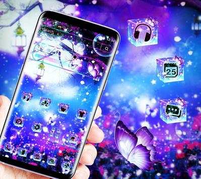 Glitter Dreamy Butterfly Night Theme screenshot 2