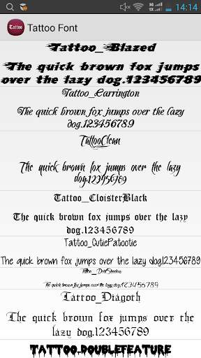 Tattoo Font Flipfont Free screenshot 1