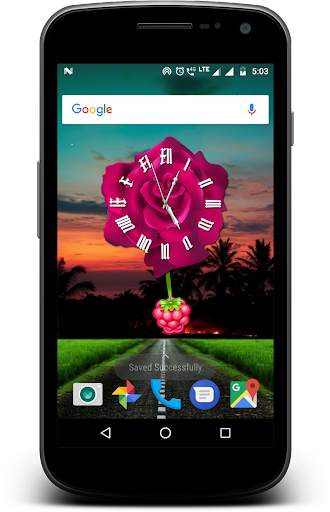 Rose Pendulum Clock Live wallp screenshot 13