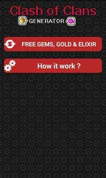 Cheats for Clash of Clans for free gems prank ! screenshot 1