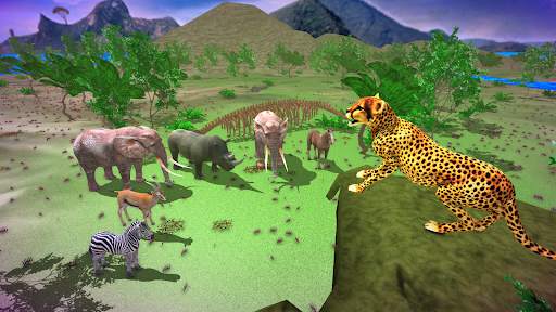 Lion Cheetah Wild Simulator screenshot 2