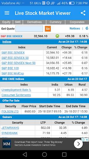 Live Stock Market -BSE NSE Market Viewer screenshot 2