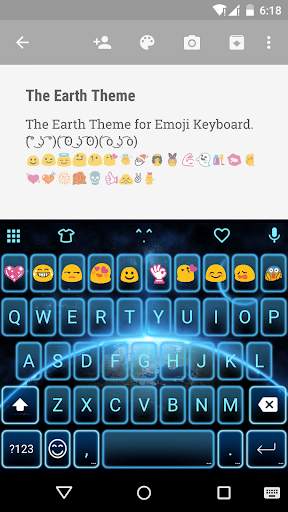 The Earth Emoji Keyboard Theme screenshot 1