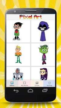 Colour By Number - Teen Titans Pixel Art screenshot 1