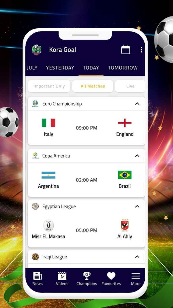 Kora Goal - Sports Live Scores‏‎ screenshot 1