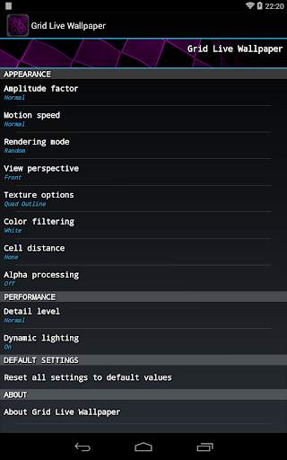 Grid Live Wallpaper Lite screenshot 6