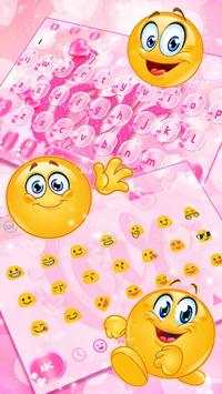 Glitter Pink Love Heart Keyboard Theme screenshot 3