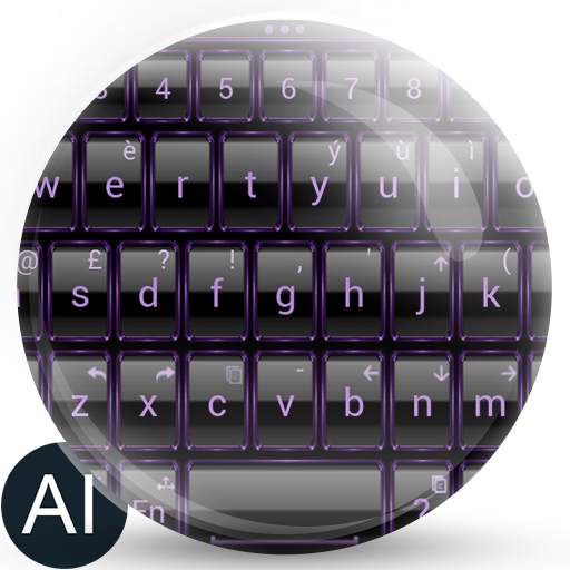 AI Keyboard Theme Frame Purpl 100