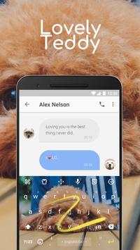 Lovely Teddy Emoji Keyboard Theme for Snapchat screenshot 4