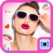 Lips Makeup Camera-Cool&amp;fun make over Photo Editor icon