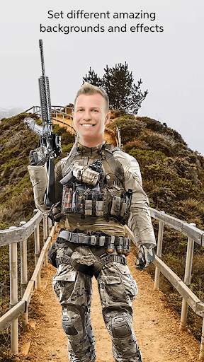 Commando Photo Suit Face Changer & Editor 4 تصوير الشاشة