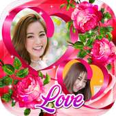 Rose Photo Frame Double
