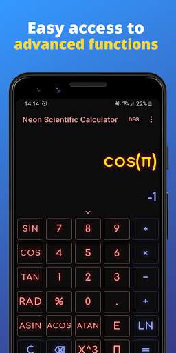 Scientific Calculator - Neon Edition screenshot 1