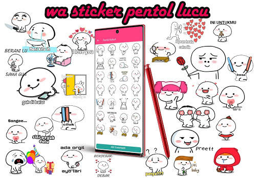 Kumpulan Stiker Pentol Lucu WA screenshot 5