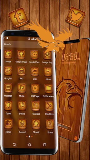 Wooden Eagle Theme Launcher screenshot 2