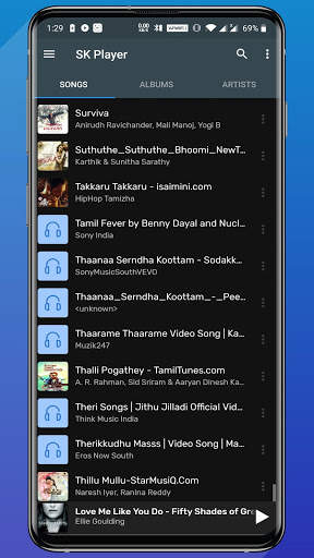SK Music Player - Music and Audio Player screenshot 1