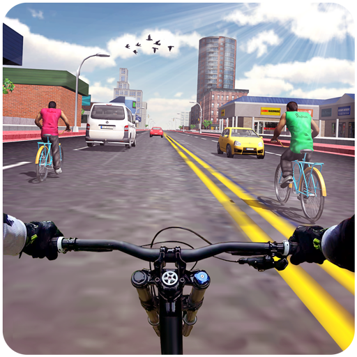 Competência de bicicleta pesada e dublês de quadra icon