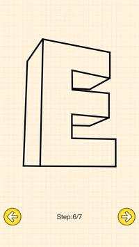How To Draw 3D Letters screenshot 5