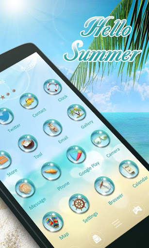 Hello Summer GO Launcher Theme screenshot 1