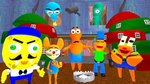 Sponge Neighbor Escape 3D screenshot 1
