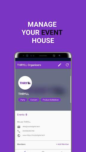 Thryll Event Organiser screenshot 1