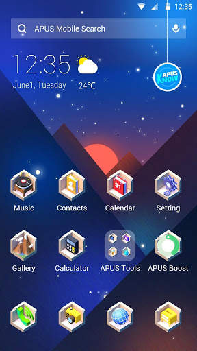 Starry Sky Valley APUS Launcher theme screenshot 4
