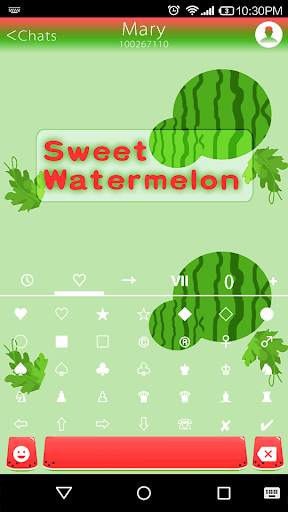 Sweet Watermelon Vitamin Emoji Keyboard Skin screenshot 3