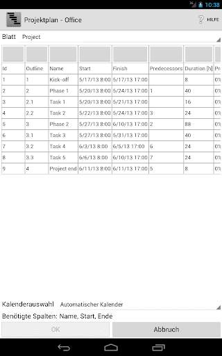 Projektplan - Office screenshot 2