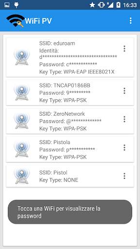 WiFi Password Viewer [ROOT] screenshot 1